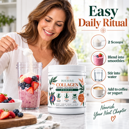 Woman in her 50s rotating her wrists gently before starting her morning routine