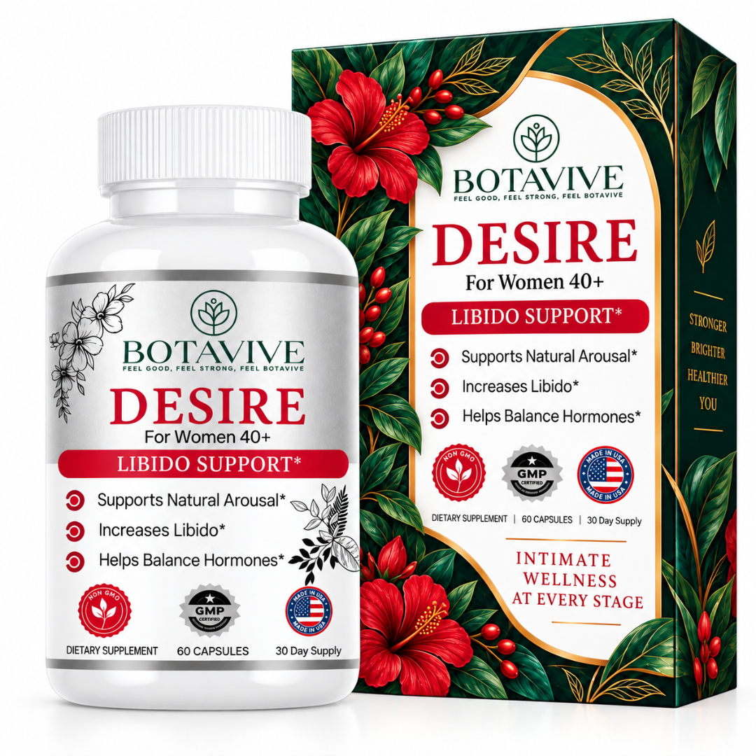Botavive supplement bottle styled on a light background for product photography