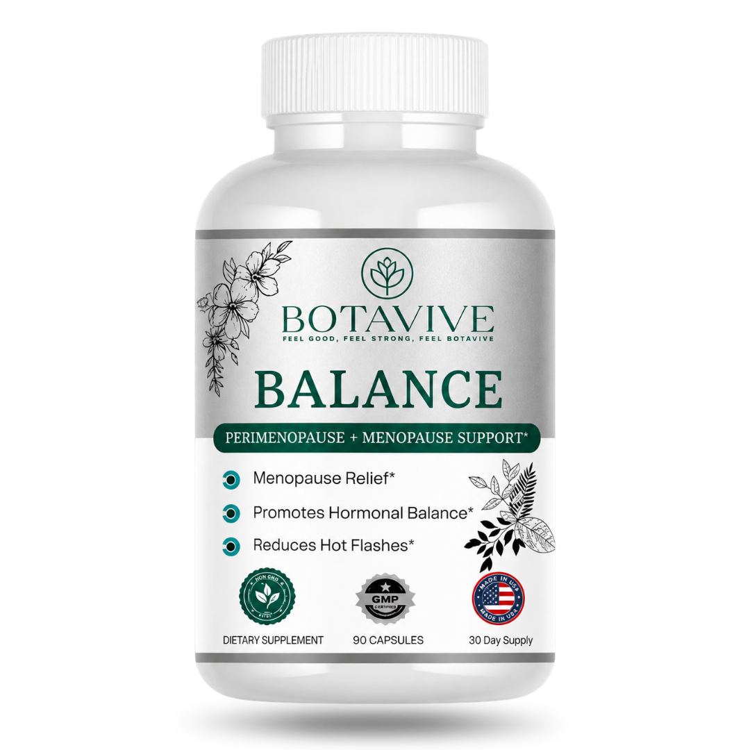 Botavive Balance: Menopause Supplement for Hot Flashes, Night Sweats, and Hormonal Support
