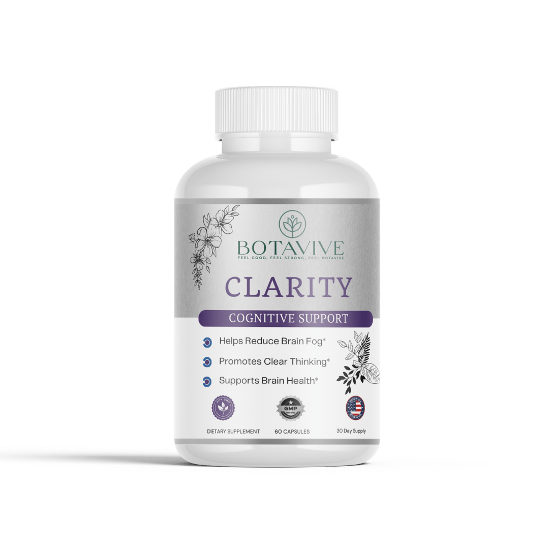 Botavive Clarity cognitive support bottle — 60 capsules for brain fog relief, clear thinking & brain health in women 40-65