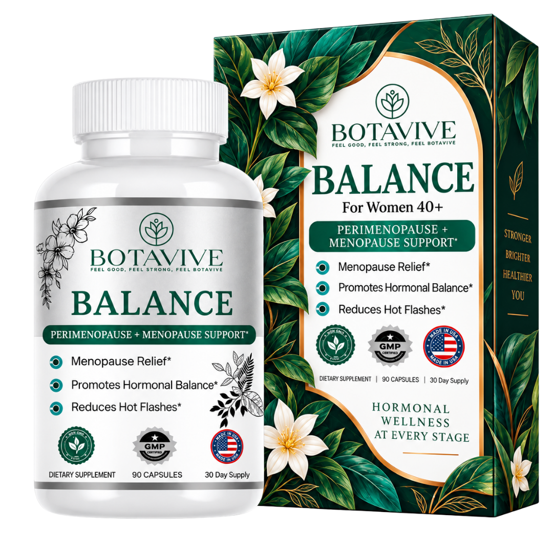Botavive Balance: Menopause Supplement for Hot Flashes, Night Sweats, and Hormonal Support