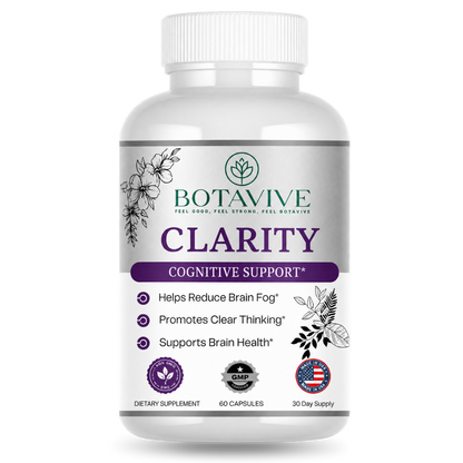 Botavive Clarity brain fog and memory support supplement bottle for menopause