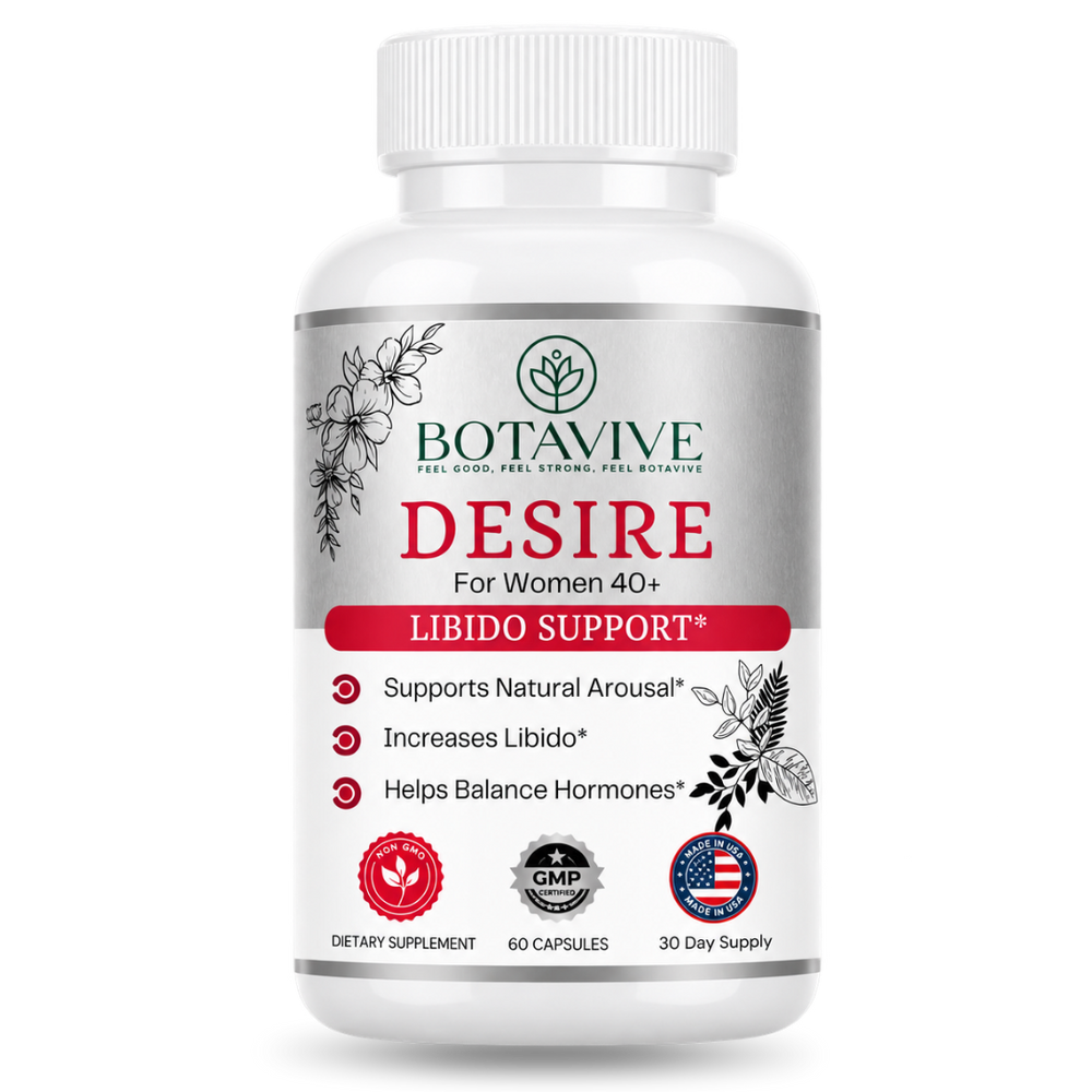 Botavive Desire libido and intimacy support supplement bottle for women over 40