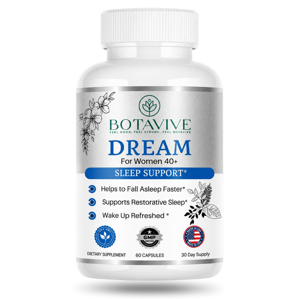 Botavive Dream natural sleep support supplement bottle for menopause