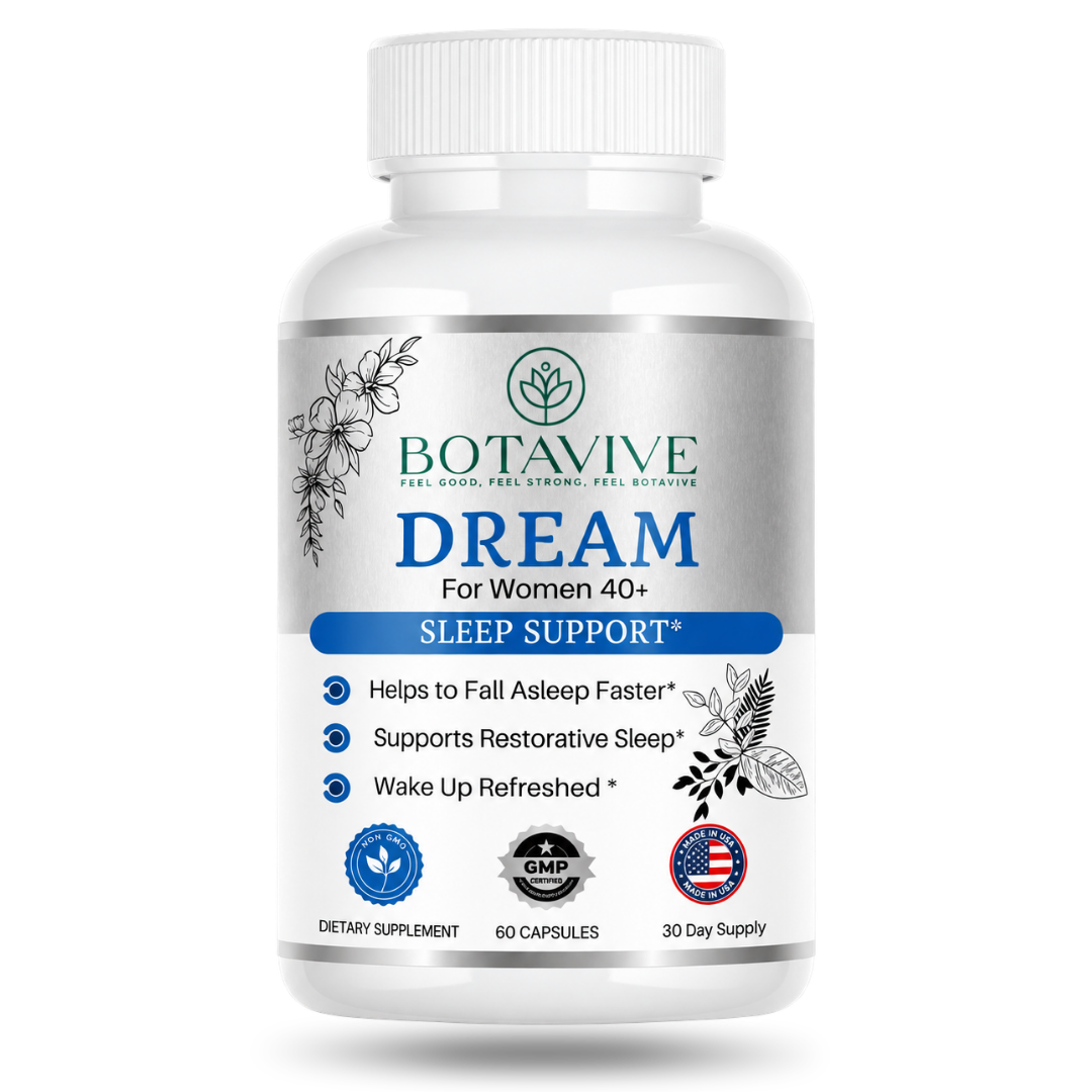 Botavive Dream natural sleep support supplement bottle for menopause