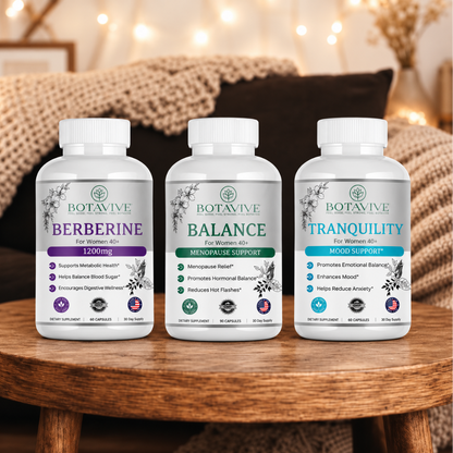 Radiance and Vitality Bundle supplement boxes arranged on a kitchen counter